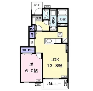 グラス ド フジ I【1階】の間取り
