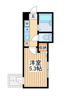 メルディア京王稲田堤【1階】の間取り