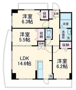 グランドソナ上尾【3階】の間取り