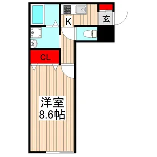 エスポワールむさし野【2階】の間取り