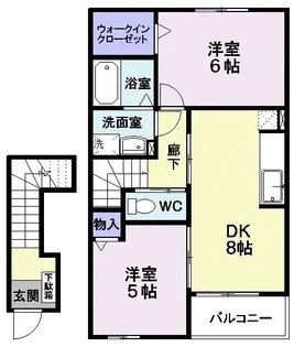 フィオーレ グリーンヒル【2階】の間取り
