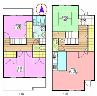 キャビンハウス【1階】の間取り