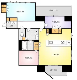ブランシエラ宇都宮【13階】の間取り