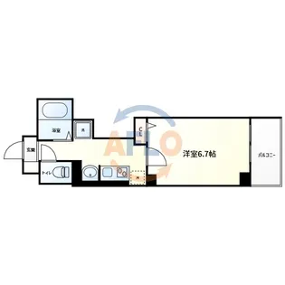 ハウスアイ杭全【4階】の間取り