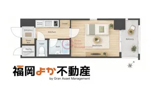 JGM南天神【8階】の間取り