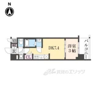 プレサンス京都室町通紫水【5階】の間取り