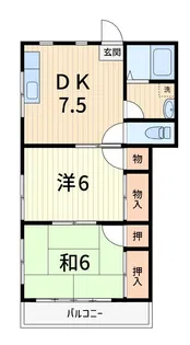 スワンハイツ【2階】の間取り
