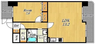阪神ハイグレードマンション15番館【7階】の間取り