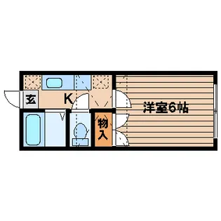 宮城県仙台市青葉区鷺ケ森1【アパート】の間取り