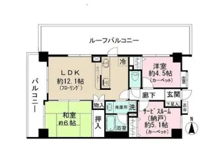 ヴェラハイツ六実駅前【4階】の間取り