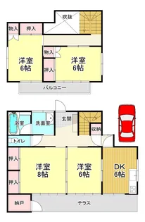 宮城県岩沼市土ケ崎1【一戸建】の間取り