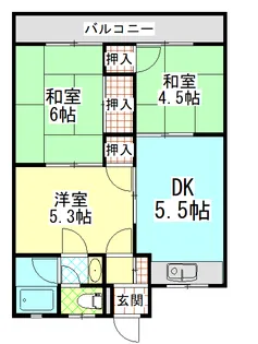メゾンモンシャトー【4階】の間取り