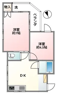 かむろ坂ハイツ【2階】の間取り