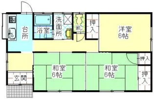 福島県いわき市小名浜大原字下小滝【一戸建】の間取り