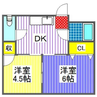 熊本県熊本市中央区出水4【アパート】の間取り