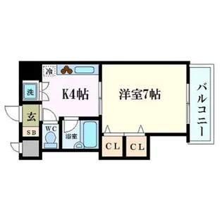 ベルレージュ二葉の里【8階】の間取り