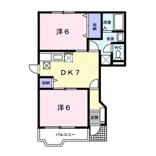 パルデメール【1階】の間取り
