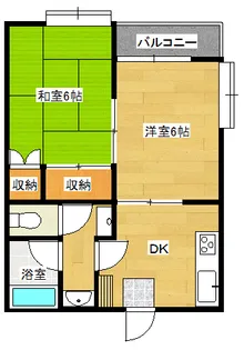ボンヌシャンス【2階】の間取り