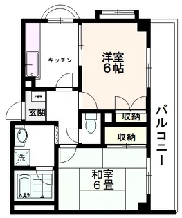 第6橘ハイツ【4階】の間取り