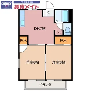 メゾン二見B棟【2階】の間取り