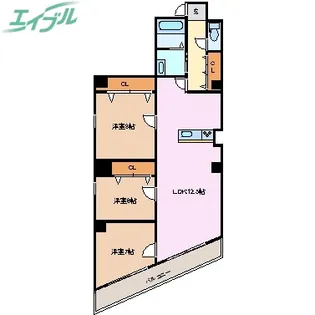 ウエストエンドビル【7階】の間取り