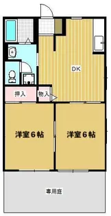 サンハイツ【1階】の間取り