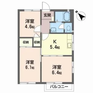 サンヒルズもみじヶ丘A【2階】の間取り