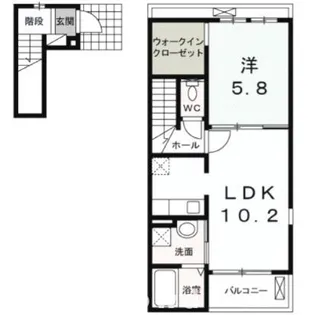群馬県高崎市貝沢町【アパート】の間取り