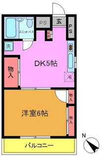 パシフィックコーポII【1階】の間取り