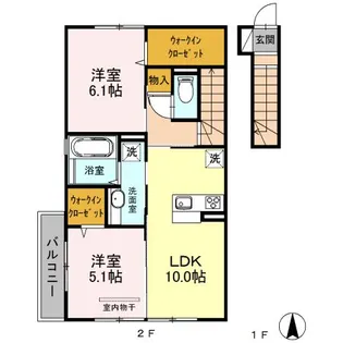 埼玉県川口市大字石神【アパート】の間取り