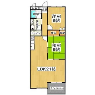 インペリアル京都【6階】の間取り