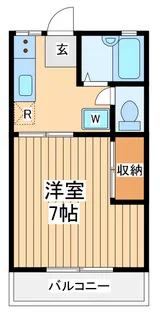 ベルメゾン大野【1階】の間取り