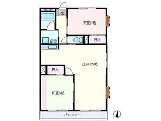 グランドール上沖1【3階】の間取り