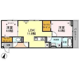 エルタウン A棟【2階】の間取り