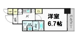 エスライズ京町堀【9階】の間取り