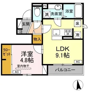 ジラソーレ【1階】の間取り