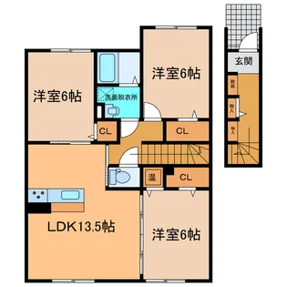 グランドールGIV【2階】の間取り