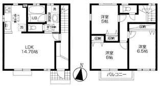 埼玉県所沢市大字北秋津【一戸建】の間取り