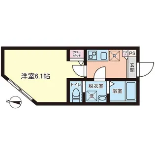 1Kの間取り画像