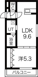 エヴァンスコート南円山【2階】の間取り