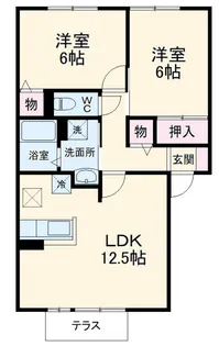 ヴィーブル【1階】の間取り