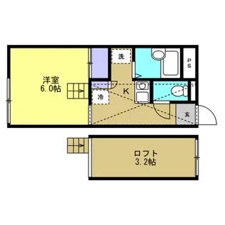 レオパレスグランシャリオ【2階】の間取り
