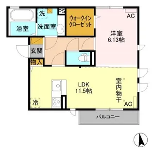 スプリーム B【2階】の間取り