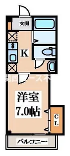 栗山マンション【7階】の間取り