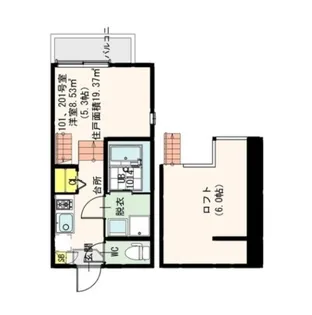 ドムス・フォルティア【2階】の間取り