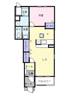 エクスヴィラII【1階】の間取り