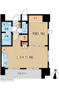 1LDKの間取り画像