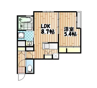 神奈川県横浜市港北区菊名7【アパート】の間取り
