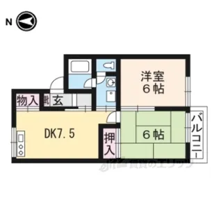 レイクハイム瀬田【1階】の間取り