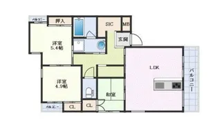 Axis Court 小禄【2階】の間取り